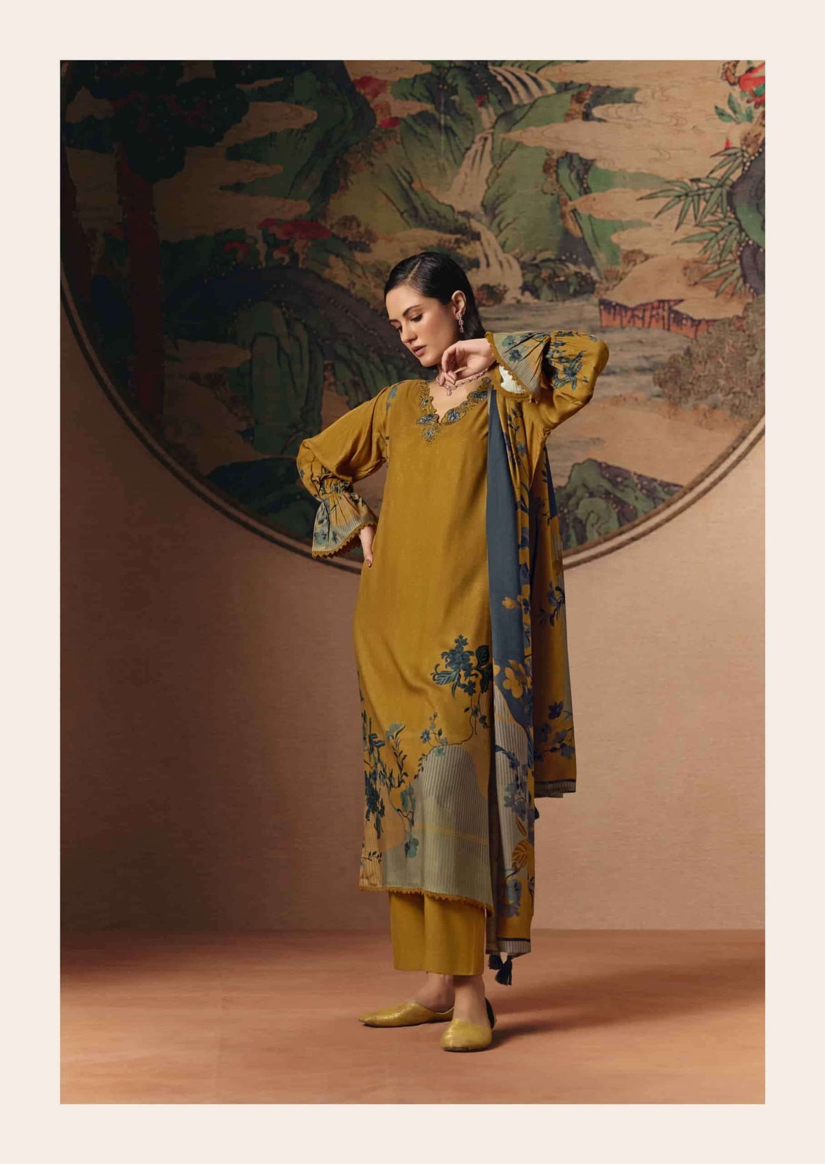 Sanna Fashion Elle Pure Viscose Pashmina Dress Material