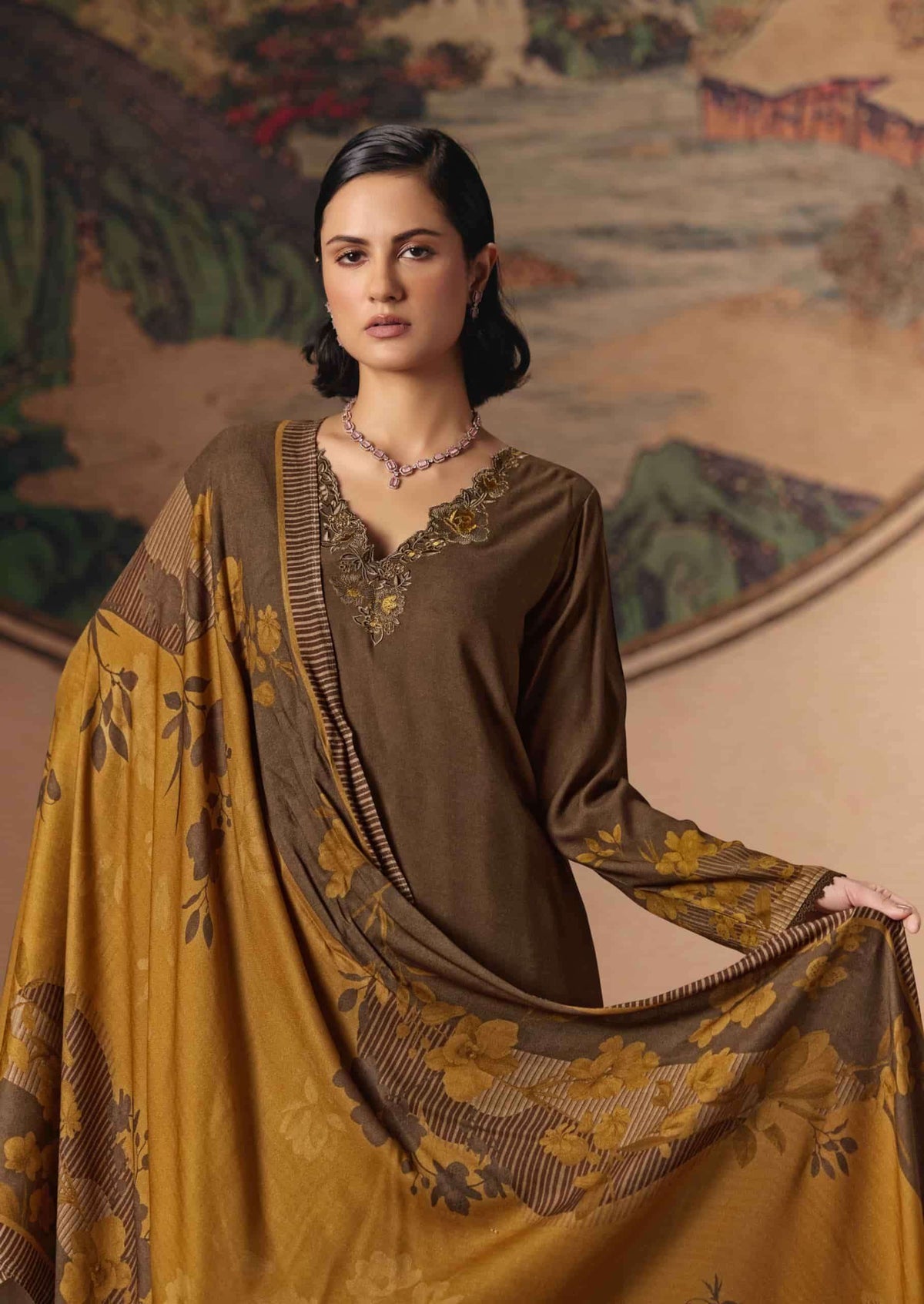 Sanna Fashion Elle Pure Viscose Pashmina Dress Material