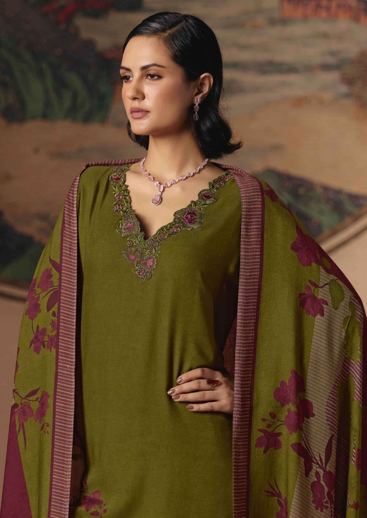 Sanna Fashion Elle Pure Viscose Pashmina Dress Material