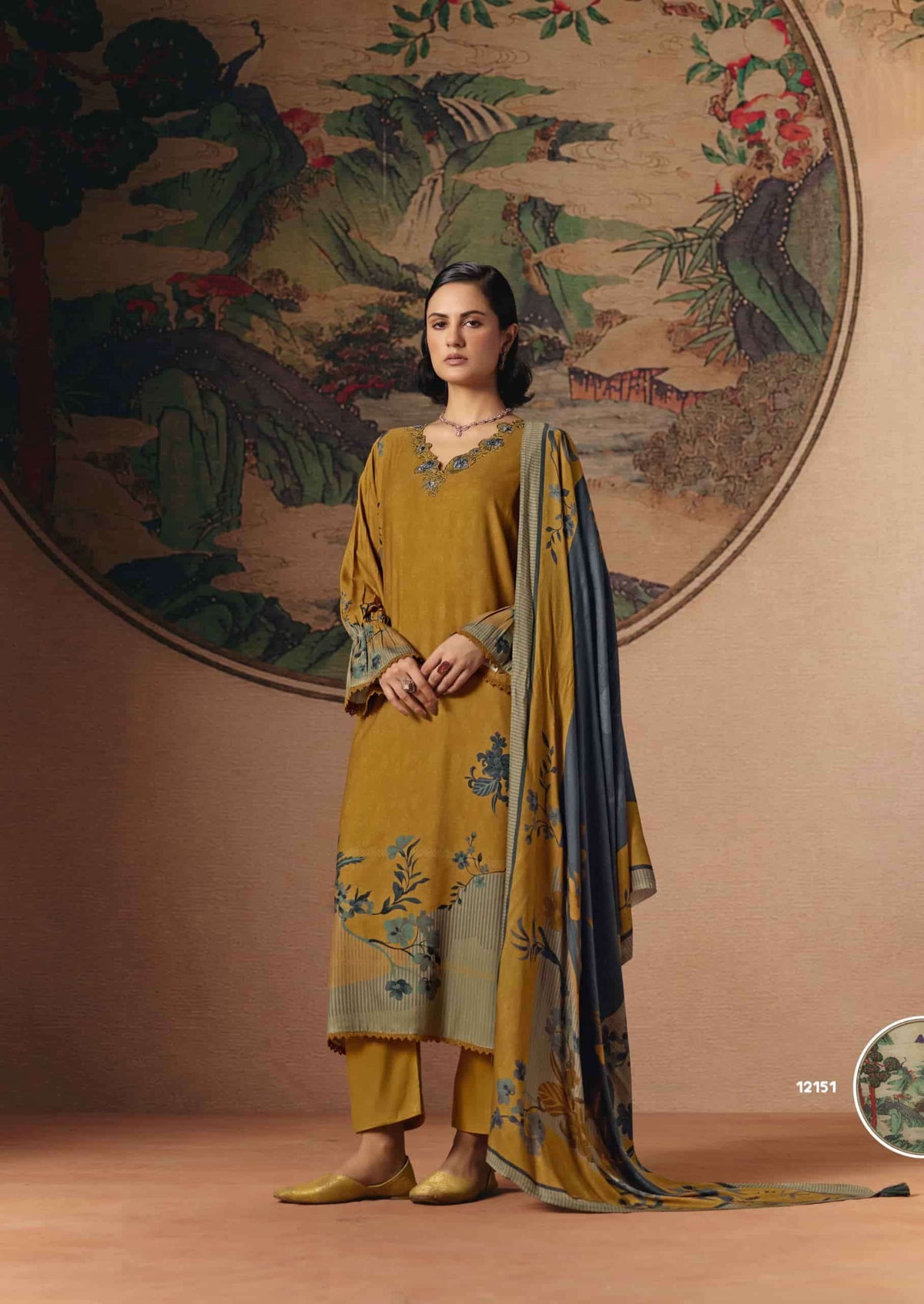 Sanna Fashion Elle Pure Viscose Pashmina Dress Material