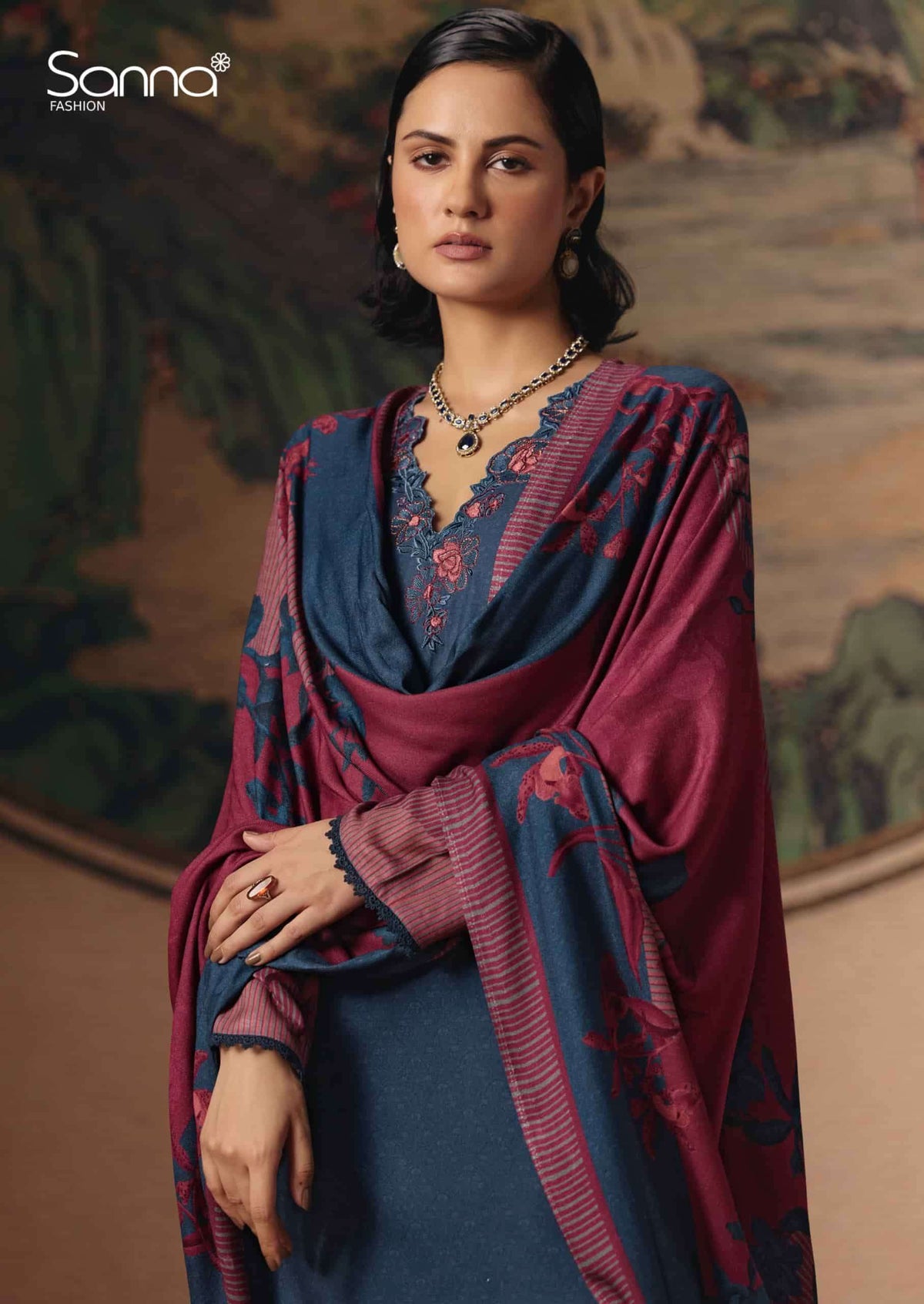 Sanna Fashion Elle Pure Viscose Pashmina Dress Material