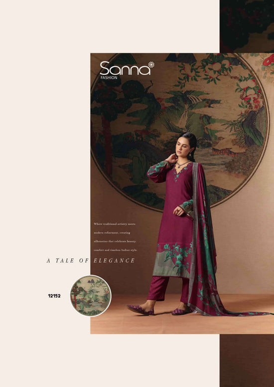 Sanna Fashion Elle Pure Viscose Pashmina Dress Material