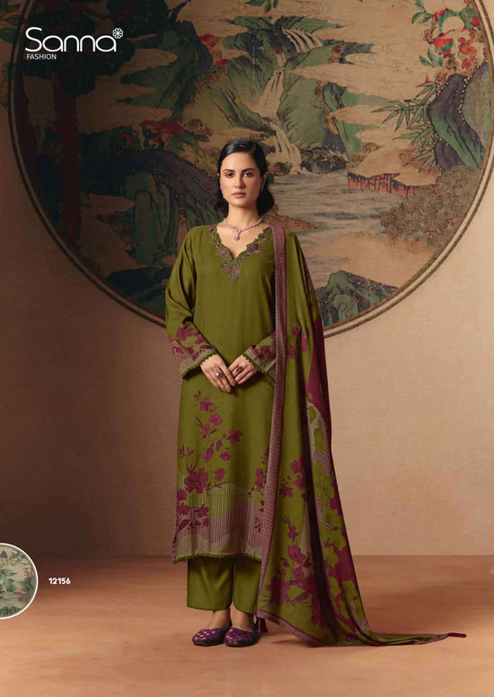 Sanna Fashion Elle Pure Viscose Pashmina Dress Material