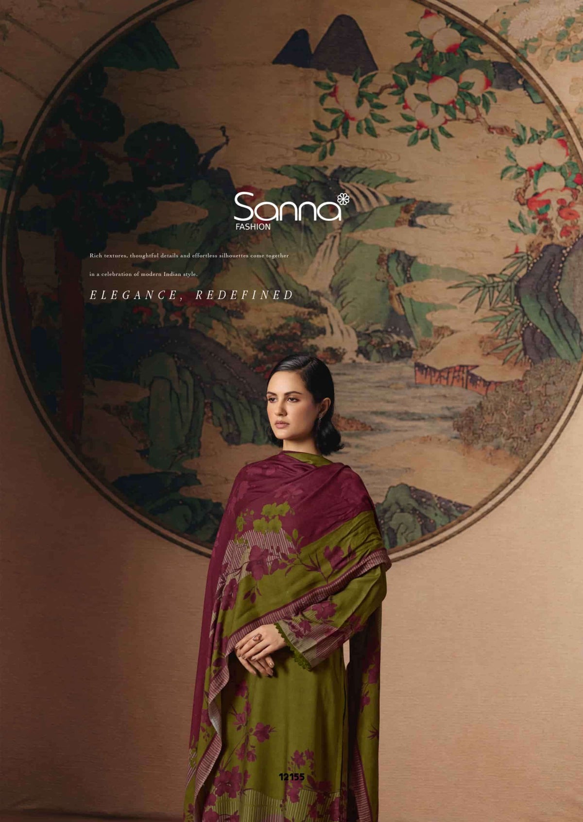 Sanna Fashion Elle Pure Viscose Pashmina Dress Material