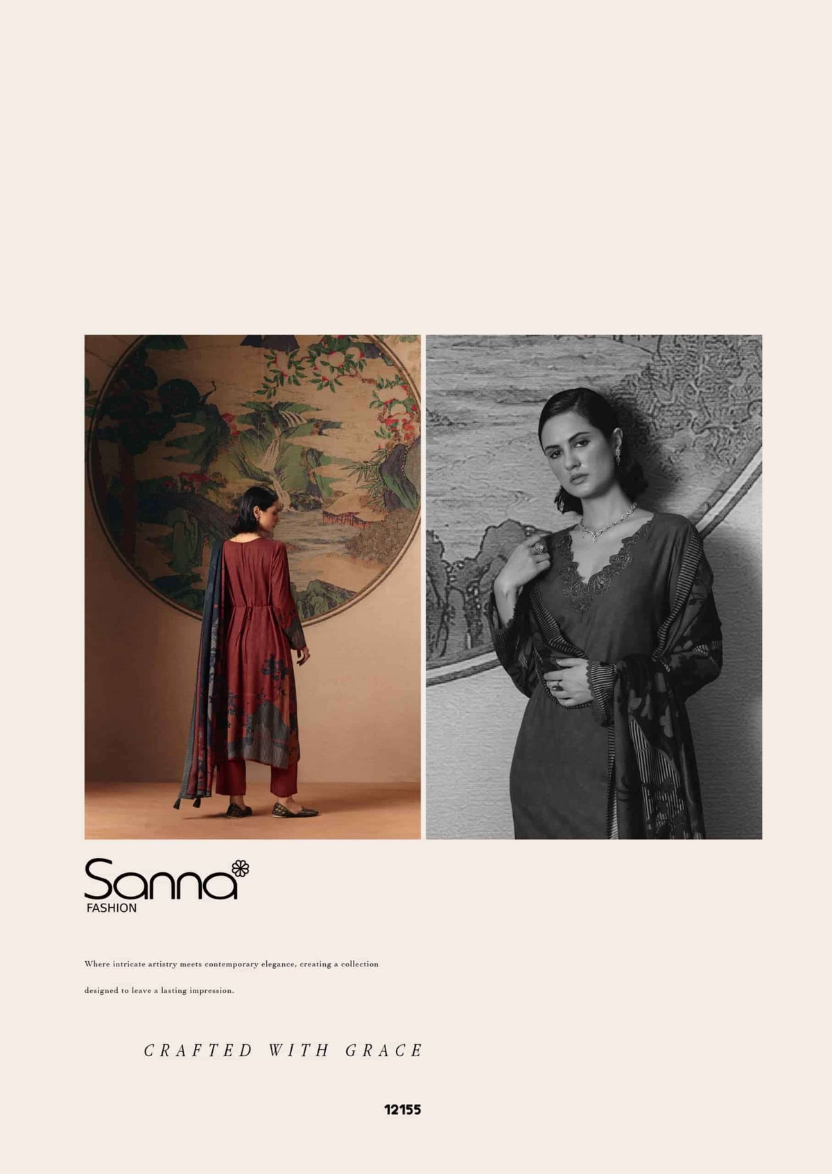 Sanna Fashion Elle Pure Viscose Pashmina Dress Material