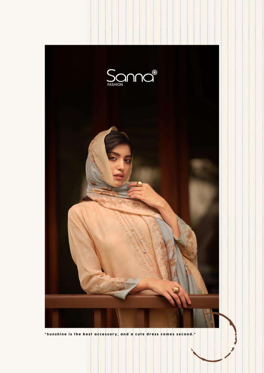 Sanna Fashion Safira Pure Hanp Linen Digital Print Dress Material - Amrah Wholesale
