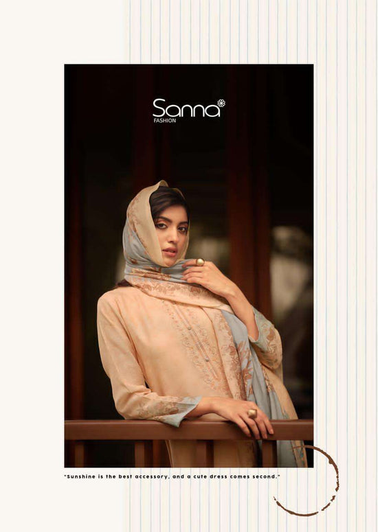 Sanna Fashion Safira Pure Hanp Linen Digital Print Dress Material - Amrah Wholesale