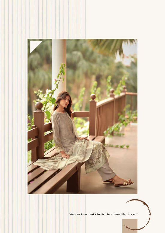 Sanna Fashion Safira Pure Hanp Linen Digital Print Dress Material - Amrah Wholesale