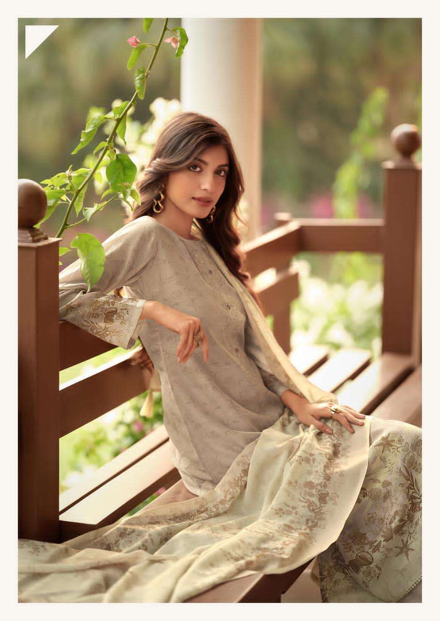 Sanna Fashion Safira Pure Hanp Linen Digital Print Dress Material - Amrah Wholesale