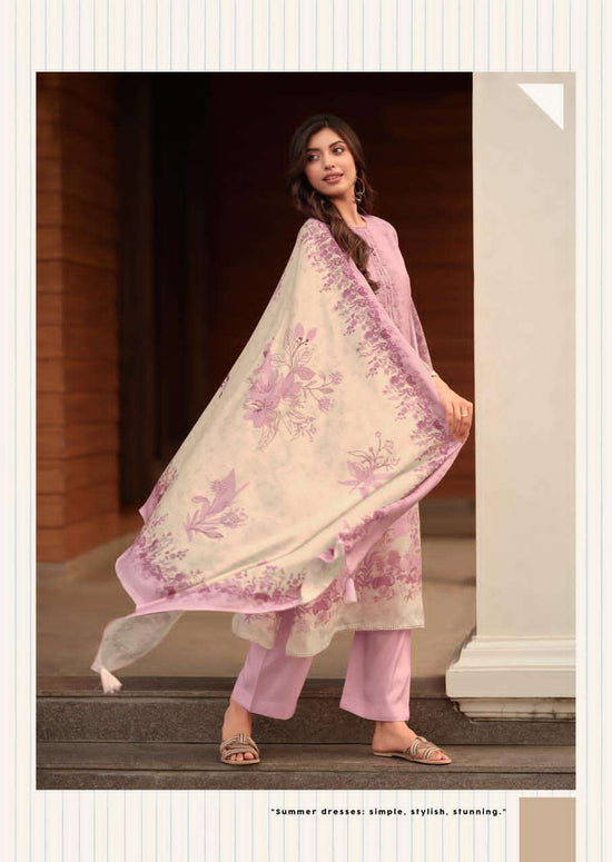 Sanna Fashion Safira Pure Hanp Linen Digital Print Dress Material - Amrah Wholesale