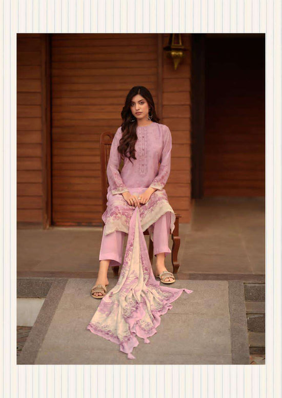 Sanna Fashion Safira Pure Hanp Linen Digital Print Dress Material - Amrah Wholesale