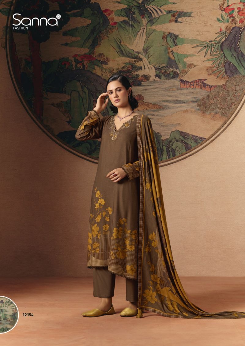 Sanna Fashion Sanna Elle Pure Viscose Pashmina Dress Material