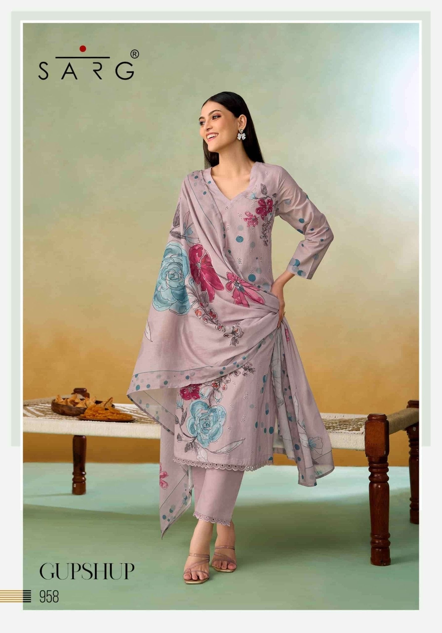 Sarg Gupshup Pure Cotton Dress Material - Amrah Wholesale