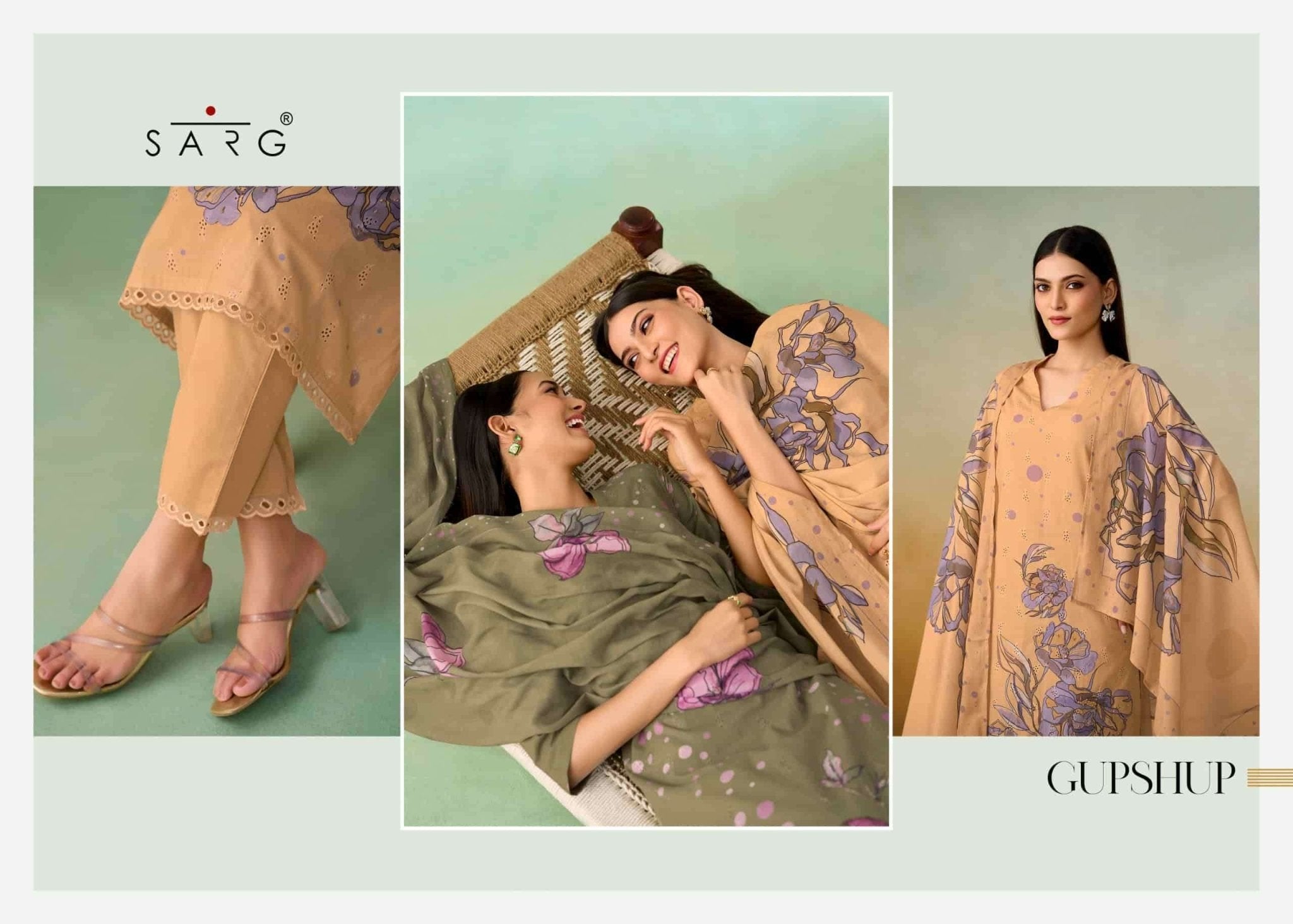 Sarg Gupshup Pure Cotton Dress Material - Amrah Wholesale