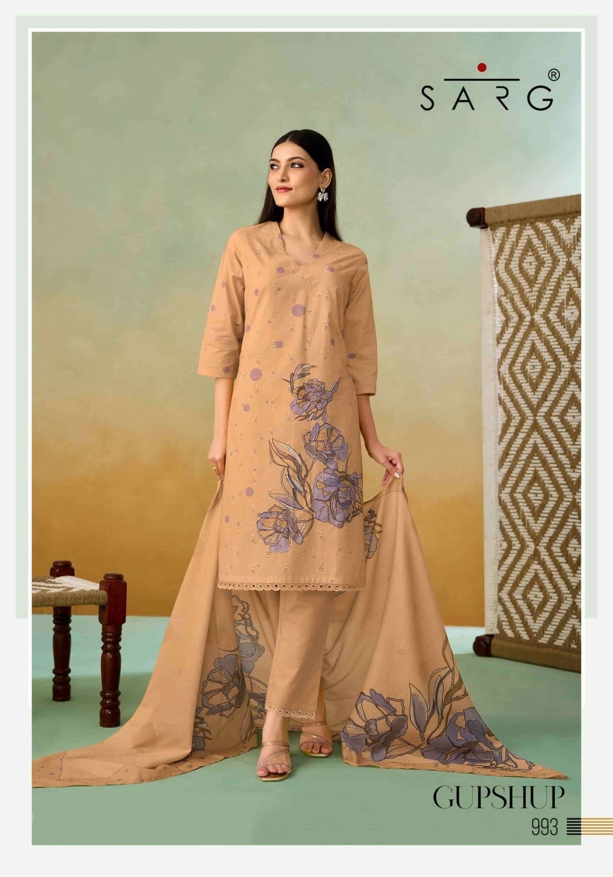 Sarg Gupshup Pure Cotton Dress Material - Amrah Wholesale