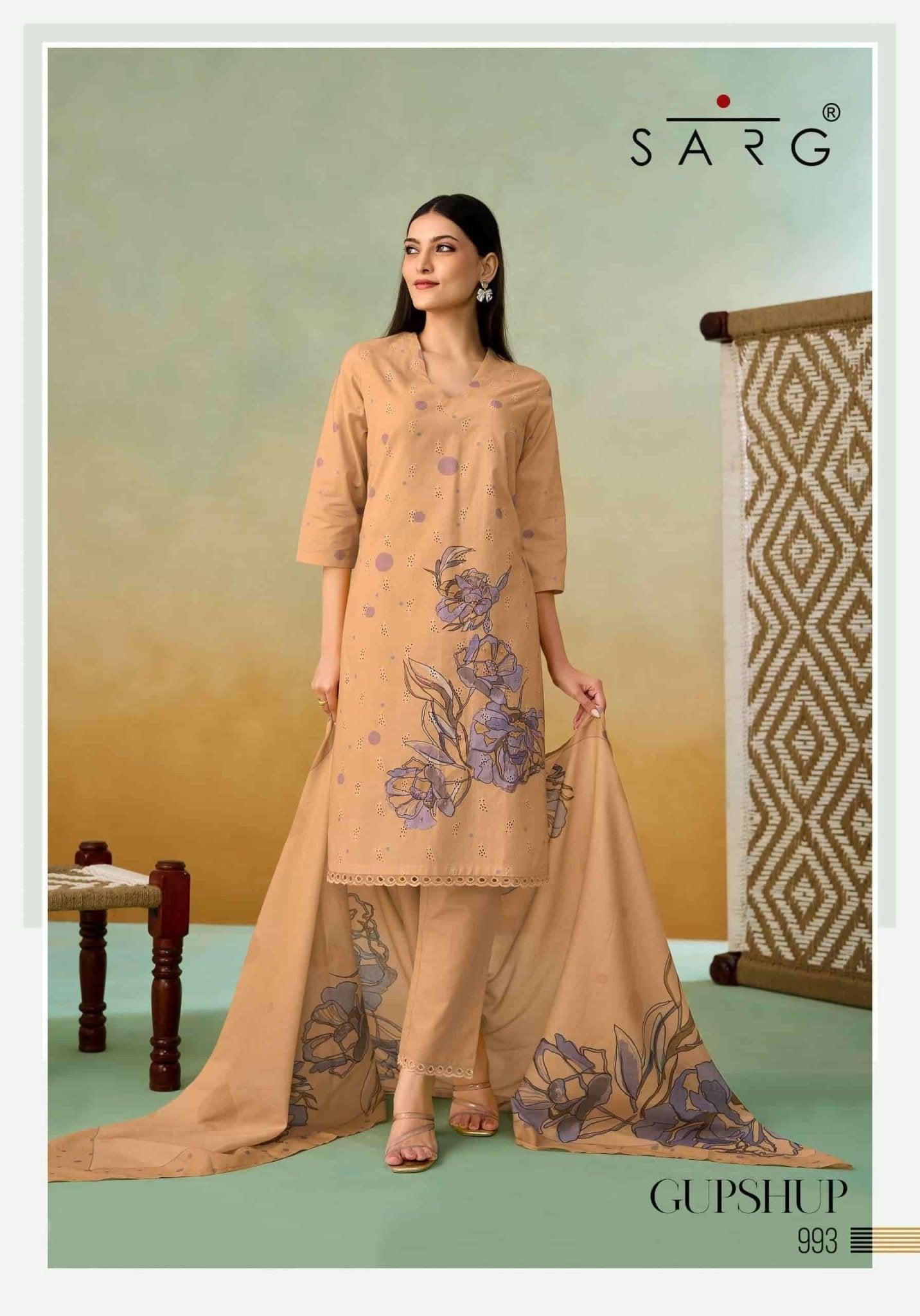 Sarg Gupshup Pure Cotton Dress Material - Amrah Wholesale