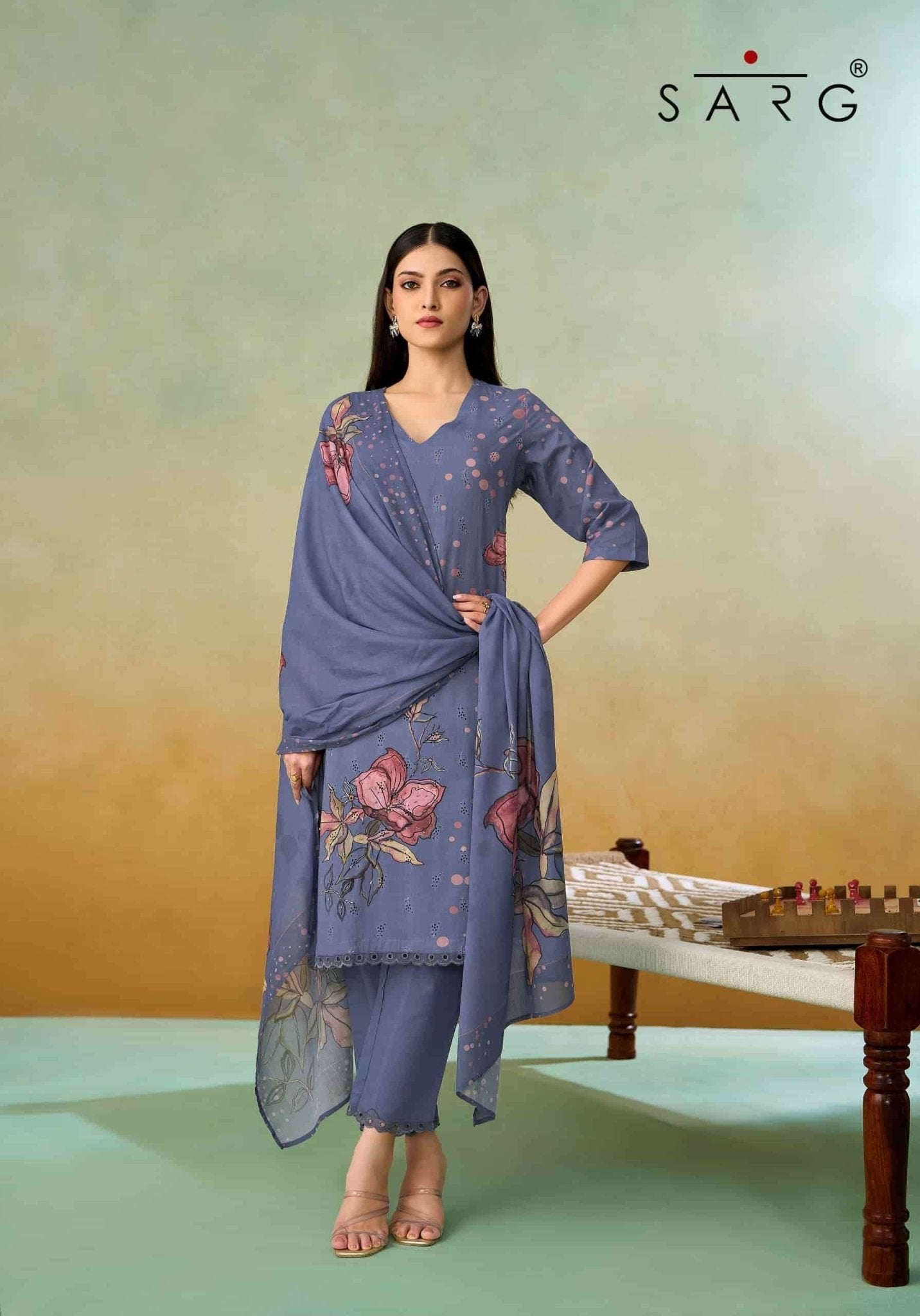 Sarg Gupshup Pure Cotton Dress Material - Amrah Wholesale