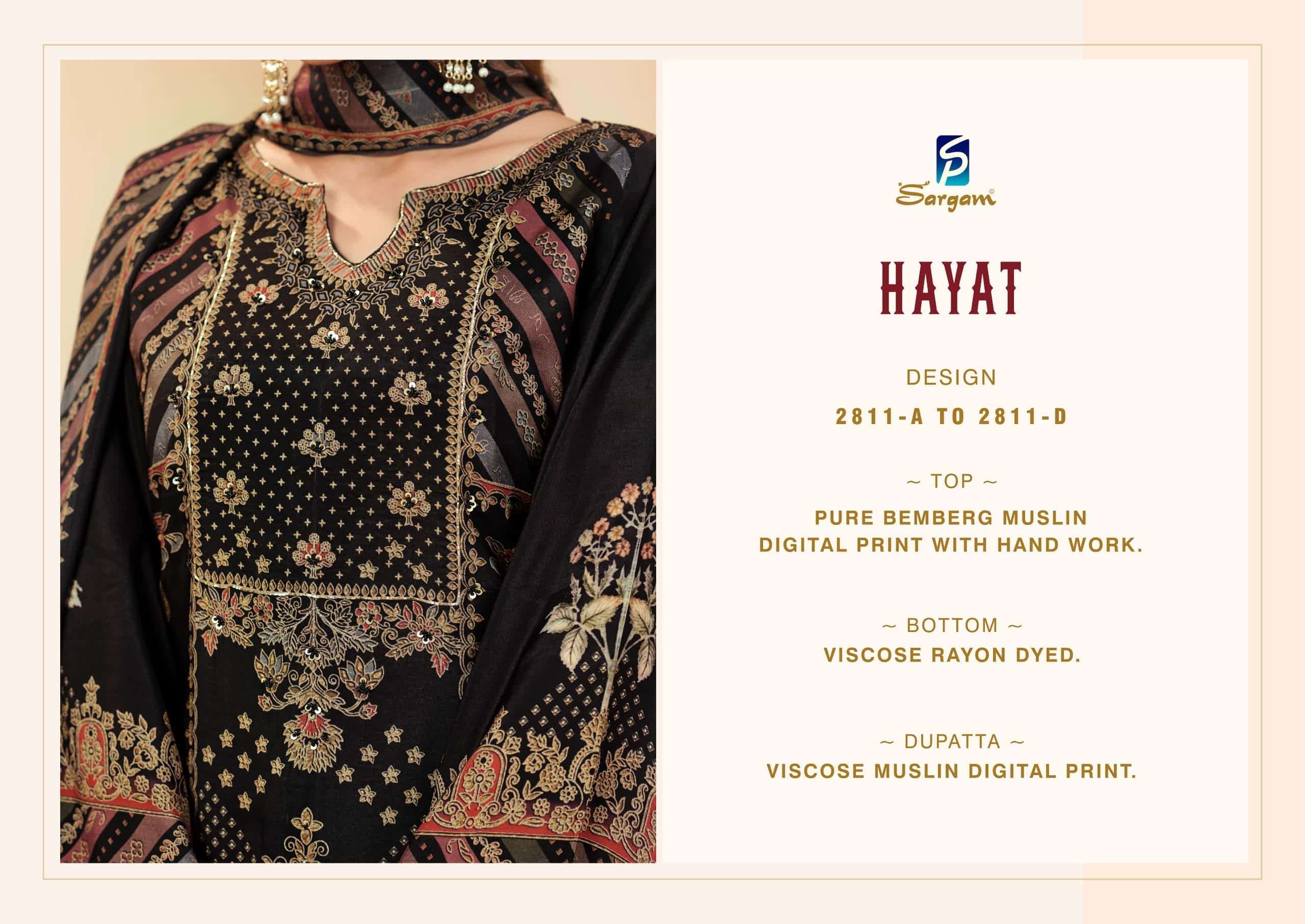 Sargam Prints Hayat Pure Muslin Dress Material