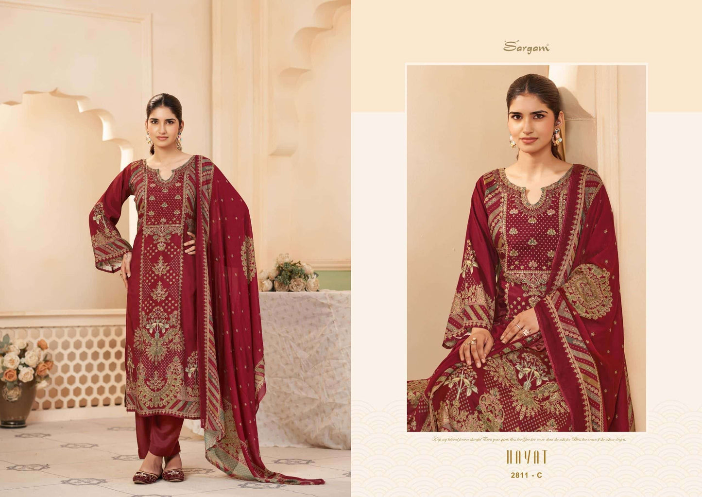 Sargam Prints Hayat Pure Muslin Dress Material