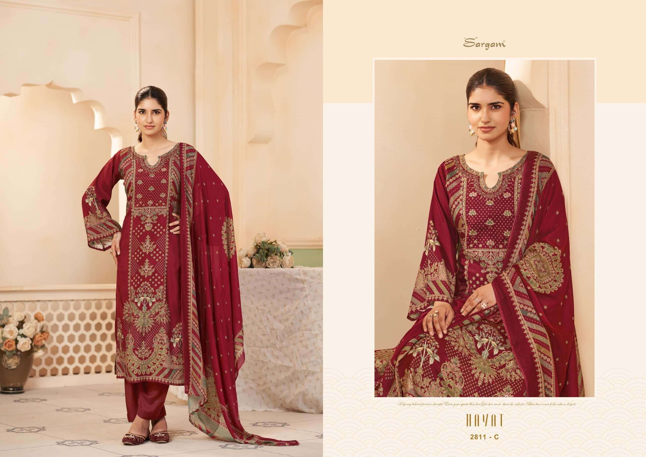 Sargam Prints Hayat Pure Muslin Dress Material