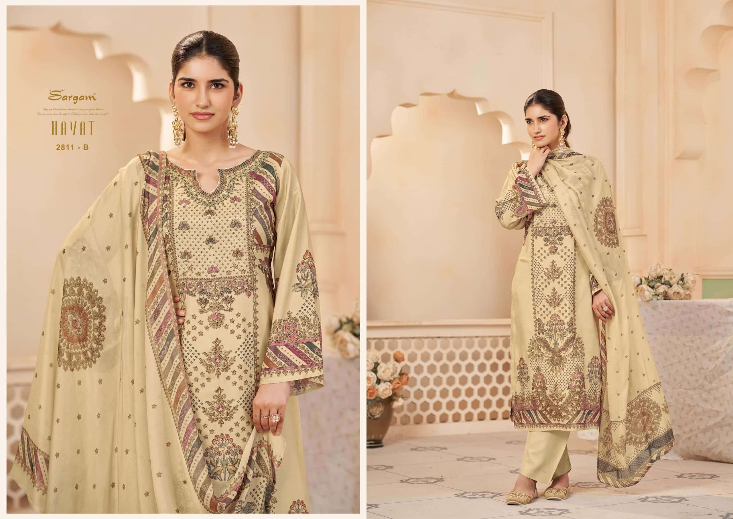 Sargam Prints Hayat Pure Muslin Dress Material