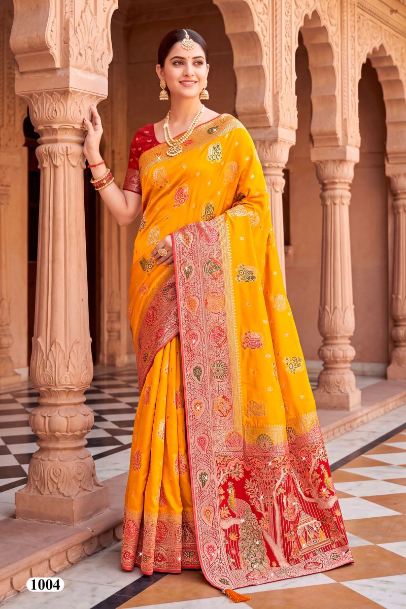 Saroj Albeli Fendi Saroski Vol 1 Fendi Satin Silk Saree