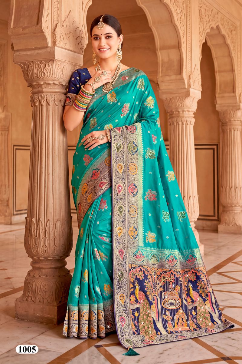 Saroj Albeli Fendi Saroski Vol 1 Fendi Satin Silk Saree
