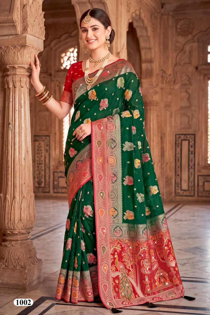 Saroj Albeli Fendi Saroski Vol 1 Fendi Satin Silk Saree