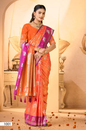 Saroj Sarees Anukaari Silk Vol 3 Pure Silk Zari Saree