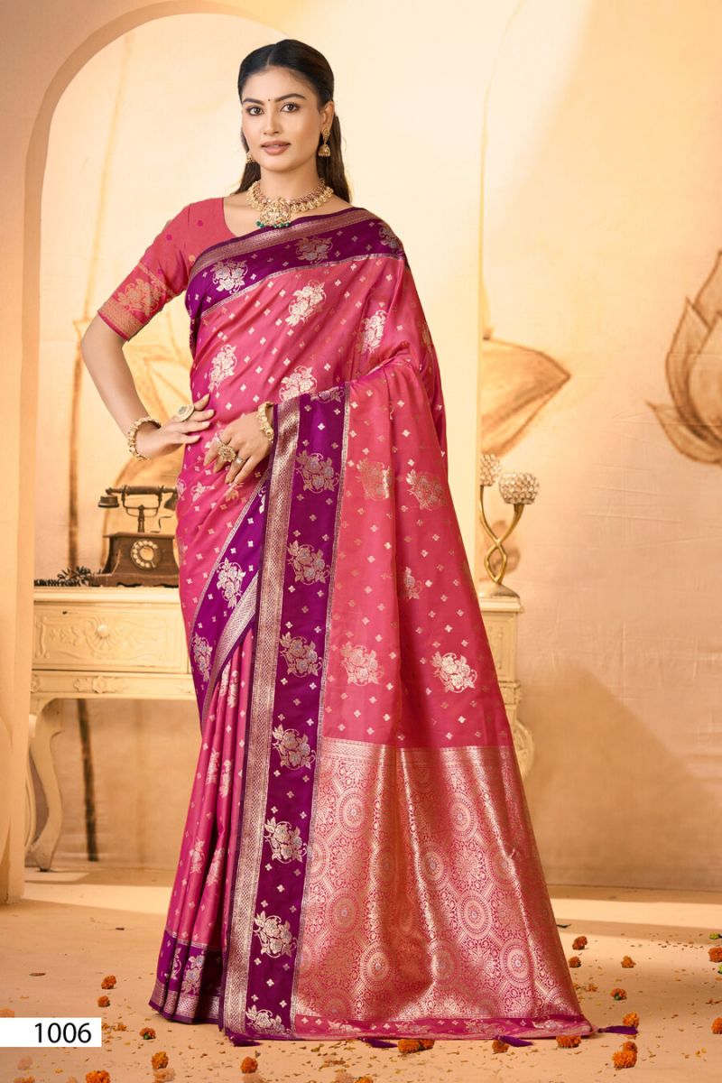 Saroj Sarees Anukaari Silk Vol 3 Pure Silk Zari Saree