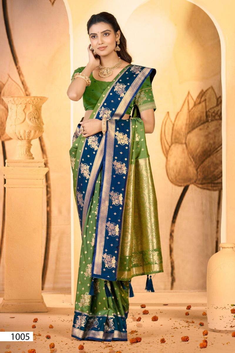 Saroj Sarees Anukaari Silk Vol 3 Pure Silk Zari Saree