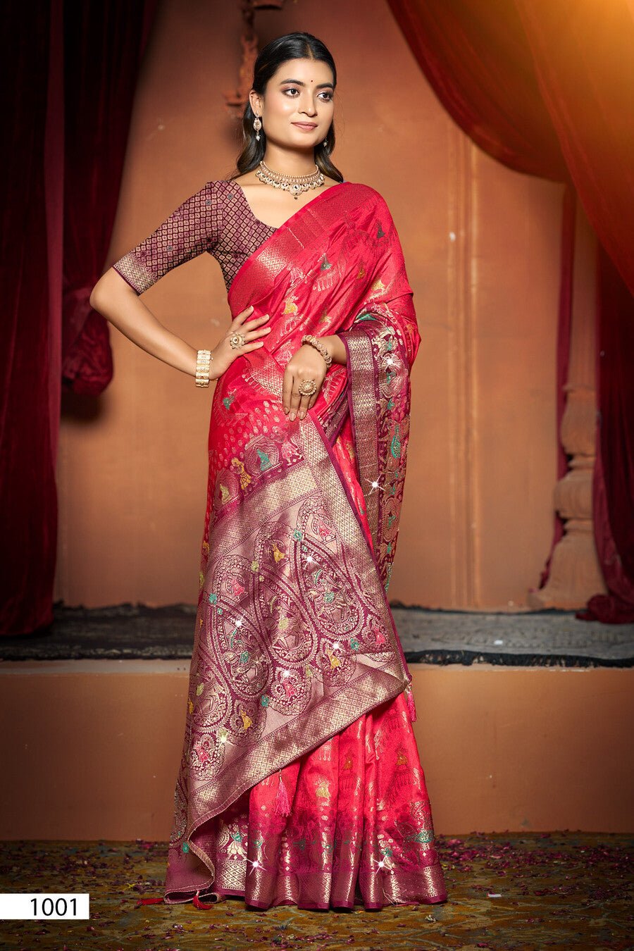 Saroj Kanak Dola Saroski Vol 1 Saree Wholesale Catalogue - Amrah Wholesale