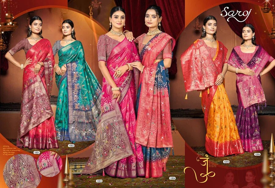 Saroj Kanak Dola Saroski Vol 1 Saree Wholesale Catalogue - Amrah Wholesale