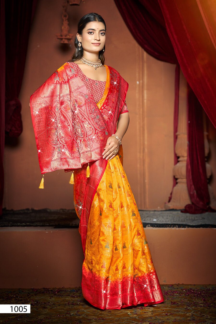 Saroj Kanak Dola Saroski Vol 1 Saree Wholesale Catalogue - Amrah Wholesale