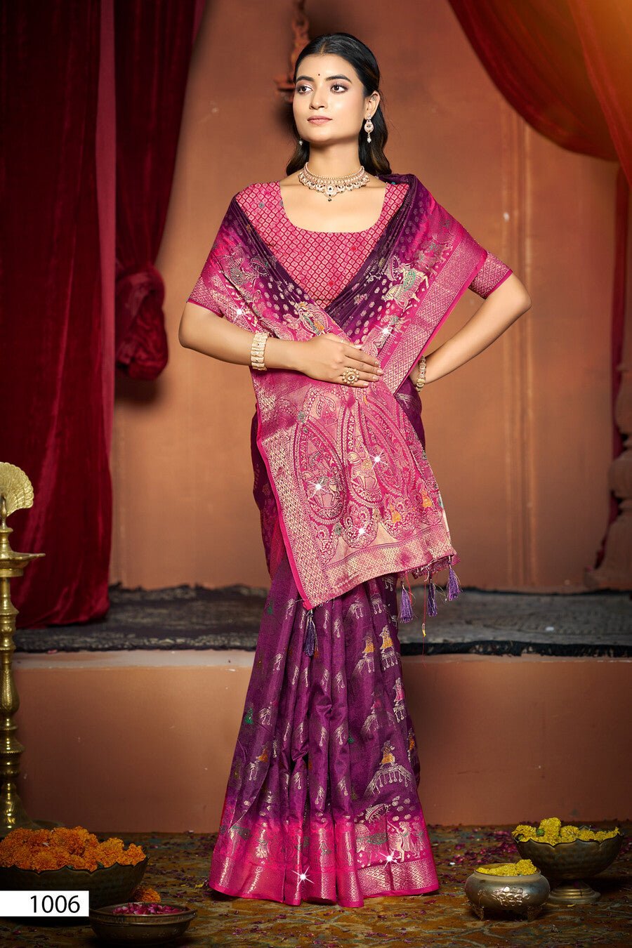 Saroj Kanak Dola Saroski Vol 1 Saree Wholesale Catalogue - Amrah Wholesale