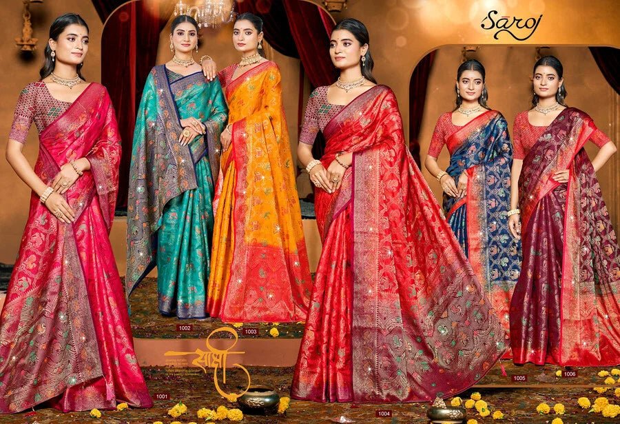 Saroj Kanak Dola Saroski Vol 3 Saree Wholesale Catalogue - Amrah Wholesale