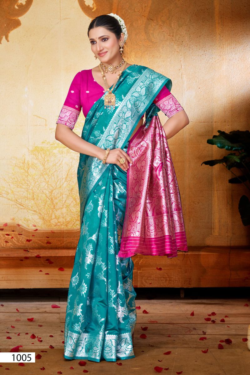 Saroj Mahalaxmi Silk Vol 1 Silk Wedding Wear Sarees - Amrah Wholesale