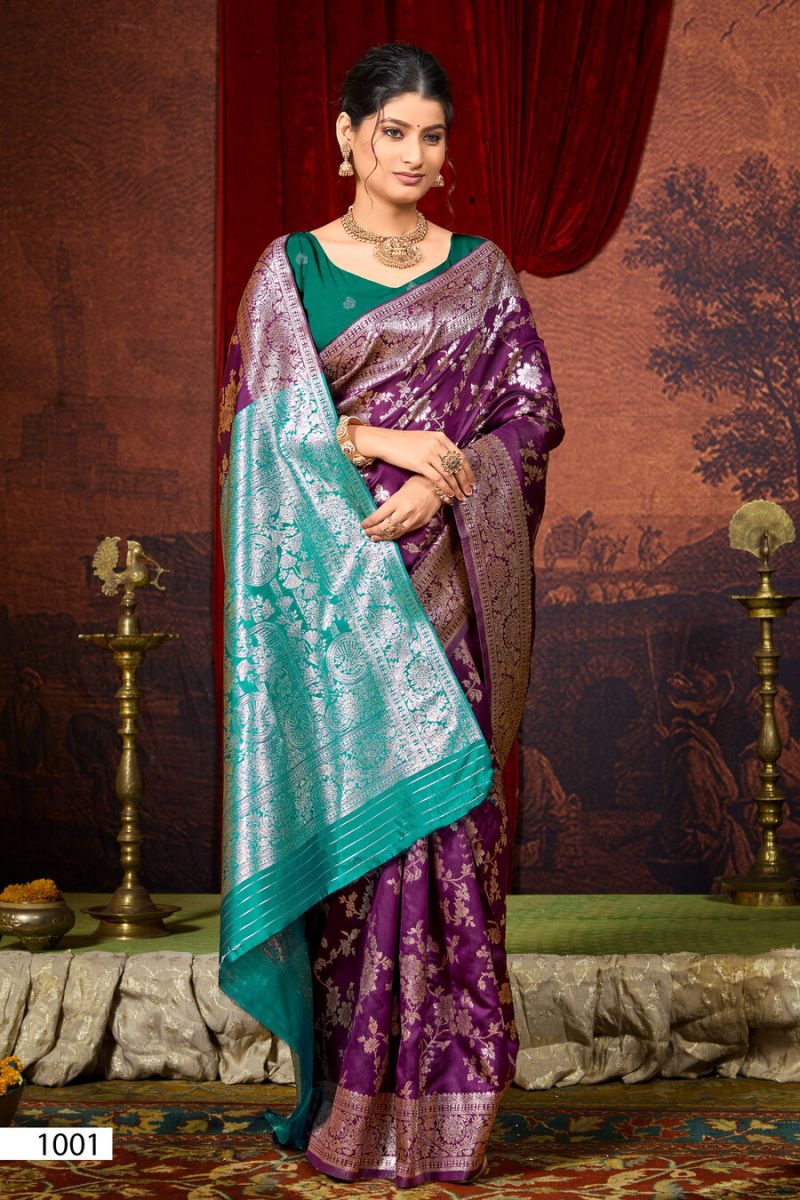 Saroj Mahalaxmi Silk Vol 2 Lichi Silk Zari Work Sarees - Amrah Wholesale