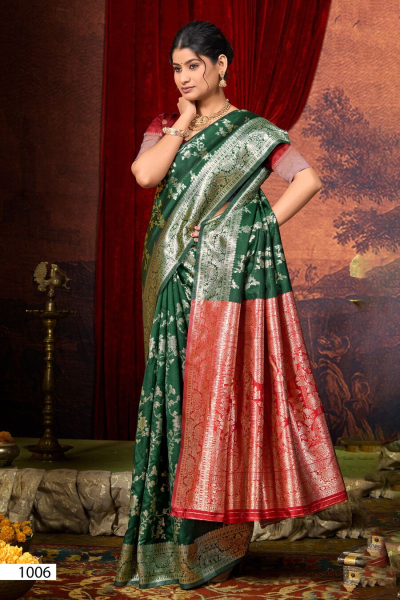 Saroj Mahalaxmi Silk Vol 2 Lichi Silk Zari Work Sarees - Amrah Wholesale