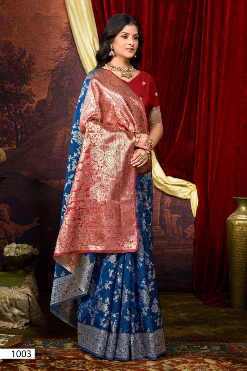 Saroj Mahalaxmi Silk Vol 2 Lichi Silk Zari Work Sarees - Amrah Wholesale