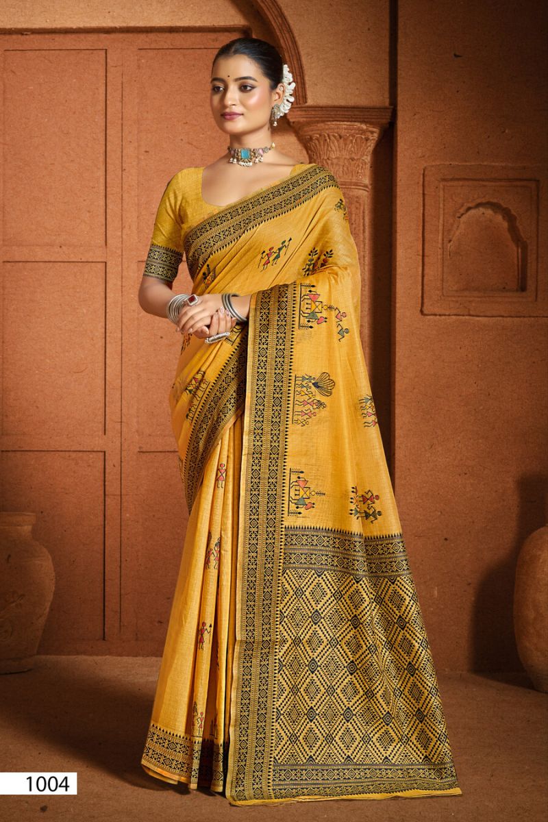 Saroj Mandakini Linene Vol 1 Linen Saree Collection - Amrah Wholesale
