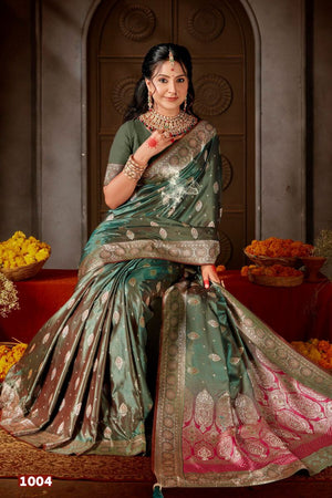 Saroj Pitambari Satiin Saroski Vol 3 Satin Silk Saree