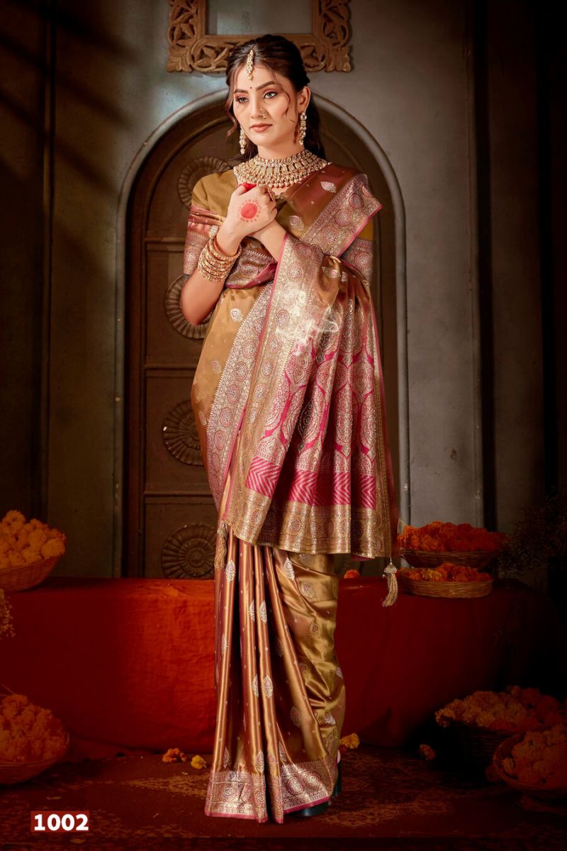 Saroj Pitambari Satiin Saroski Vol 3 Satin Silk Saree