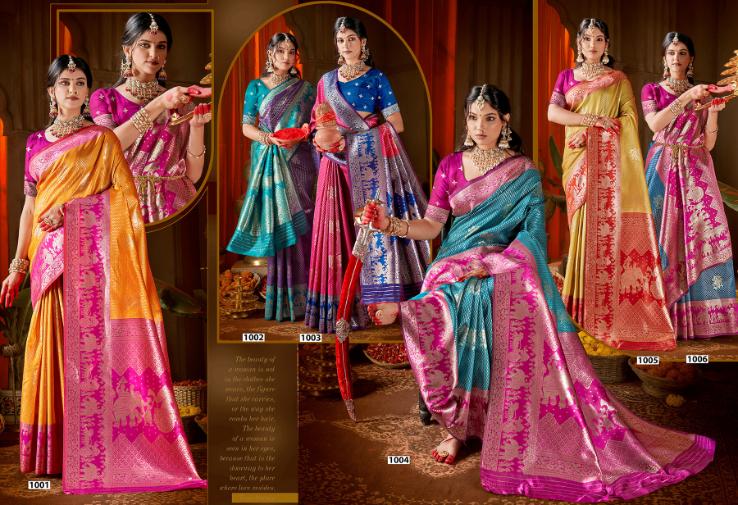 Saroj Rangvastra Silk Vol 1 Lichi Silk Saree - Amrah Wholesale