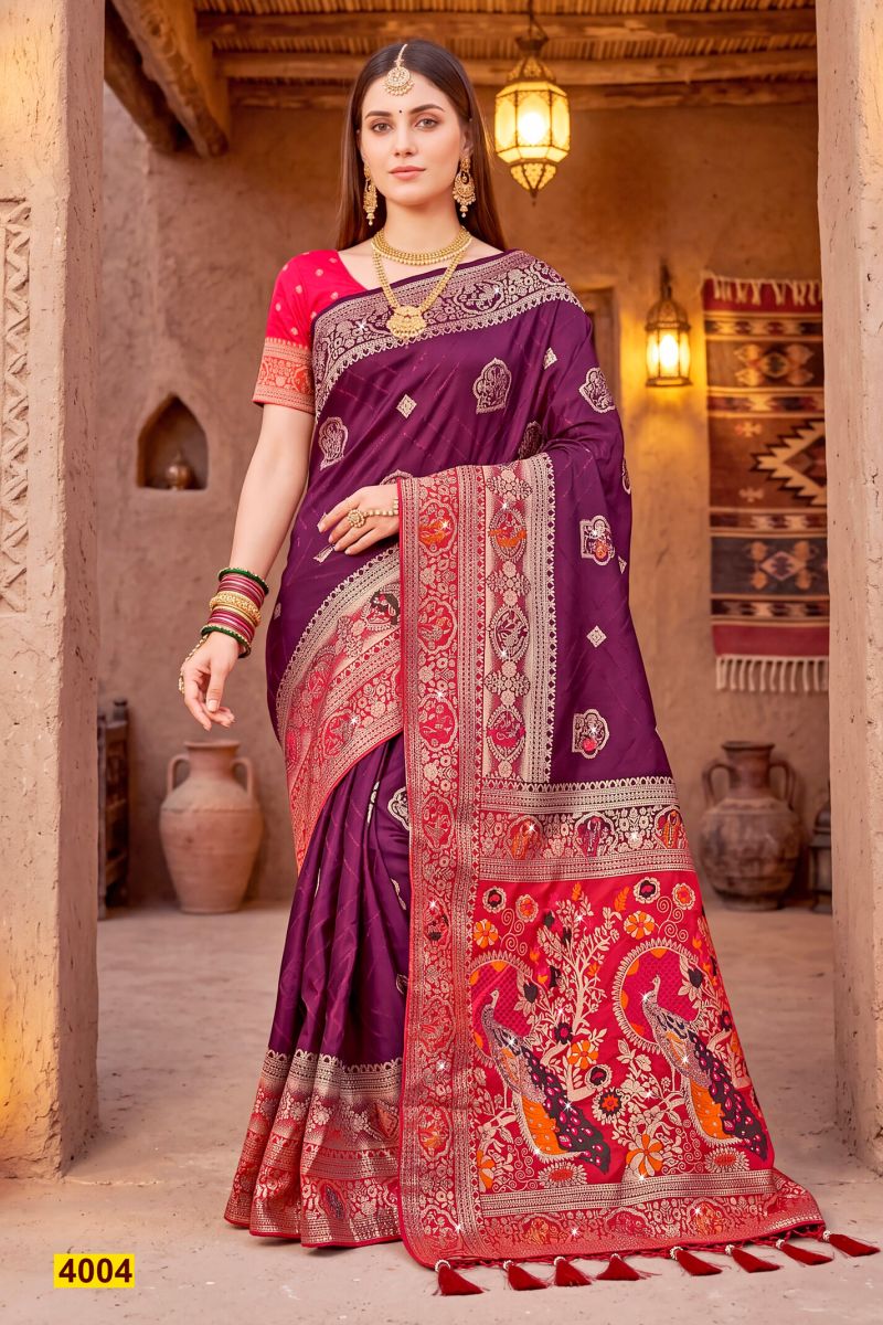 Saroj Ravina Satin Saroski Vol 4 Satin Silk Saree