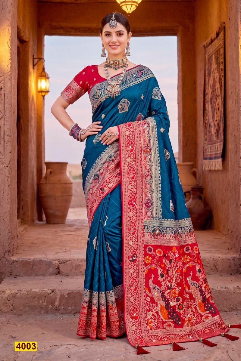 Saroj Ravina Satin Saroski Vol 4 Satin Silk Saree