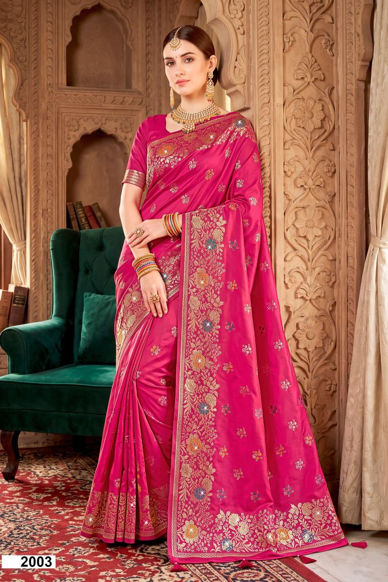 Saroj Riddhima Satin Saroski Vol 2 Heavy Satin Silk Saree