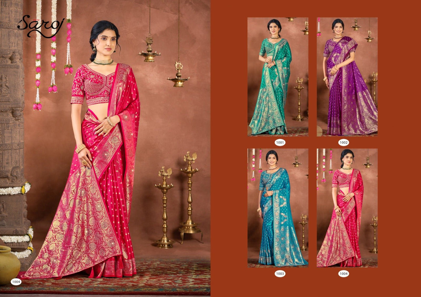 Saroj Royal Taj Satin Saroski Vol 1 - Amrah Wholesale