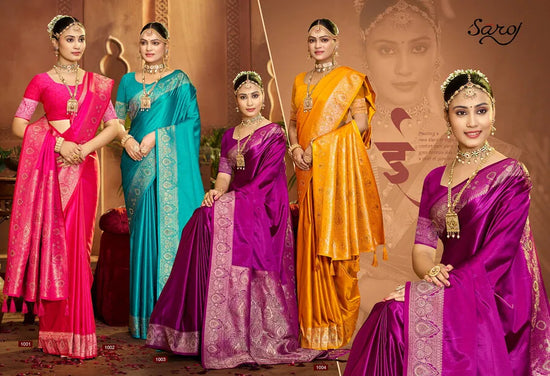 Saroj Saarina Satin Saroski Vol 4 Satin Silk Saree