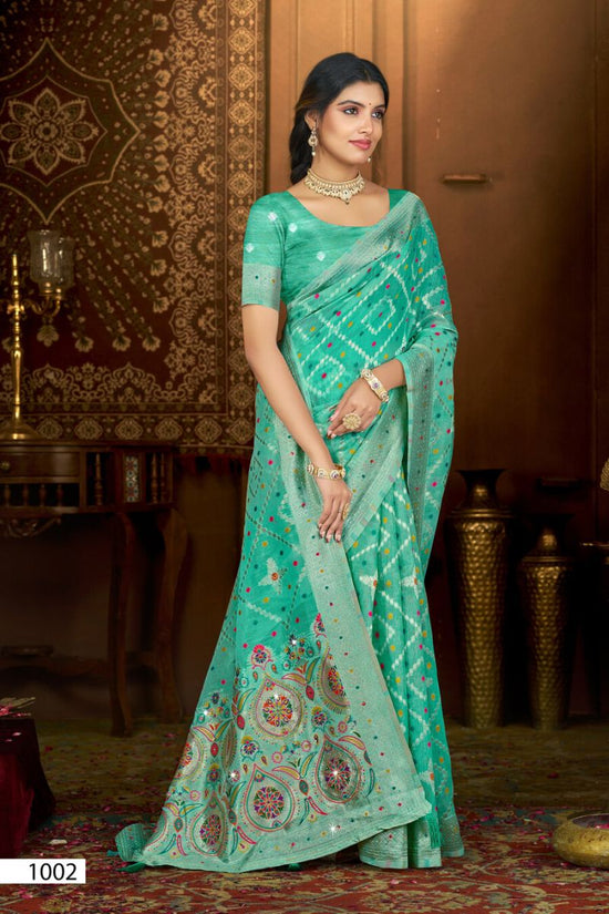 Saroj Sarees Aangan Linen Saroski Vol 4 Linen Saree